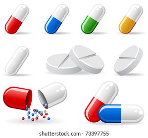 Set of medical icons, illustration