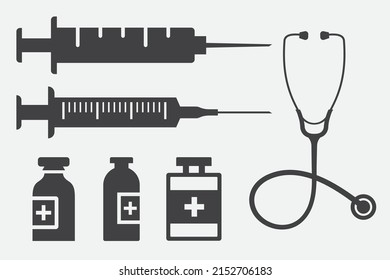 Set Medical Icons Isolated Vector Illustration Stock Vector (Royalty ...