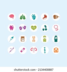 conjunto de iconos médicos vector