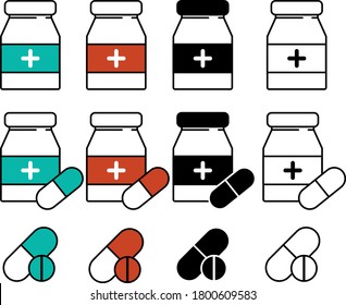 Set of medical icons vector for web