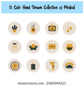 Set medical illustration design template.