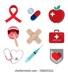 Set of medical illustrations