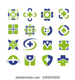 Set of medical logo design vector template