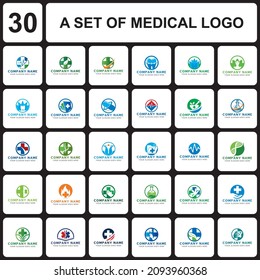 a set of medical logo , a set of healthy logo