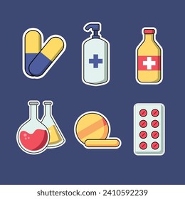 set of medical medicine vector icons