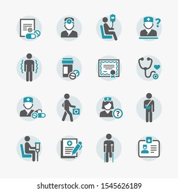 Set of medical and people symbols