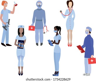 A set of medical professionals. Heroes don't wear cloaks. The everyday work of physicians.