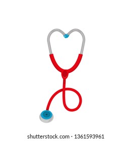 set of medical stethoscopes vector illustration