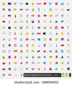 Set of medical stickers