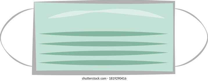Set of medical surgical mask  template