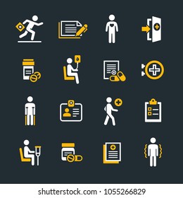 Set of medical symbols