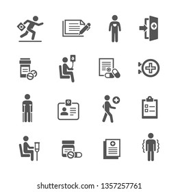 Set of medical symbols