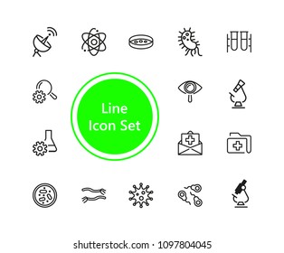 Set of Medical Test Line Icons
