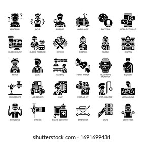 Set of medical thin line and pixel perfect icons for any web and app project. 