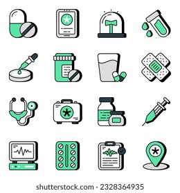 Set of medical vector art designed in different angles. Easy to edit graphic resources and of course readily available to download.
