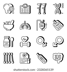 Set of medical vector art designed in different angles. Easy to edit graphic resources and of course readily available to download.