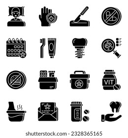 Set of medical vector art designed in different angles. Easy to edit graphic resources and of course readily available to download.