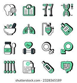 Set of medical vector art designed in different angles. Easy to edit graphic resources and of course readily available to download.