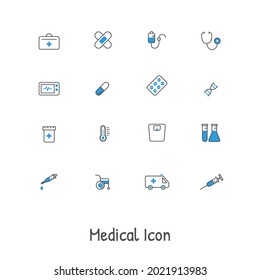 set of medical vector icon set