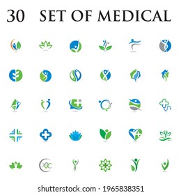 conjunto de vector médico , conjunto de logotipo de farmacia