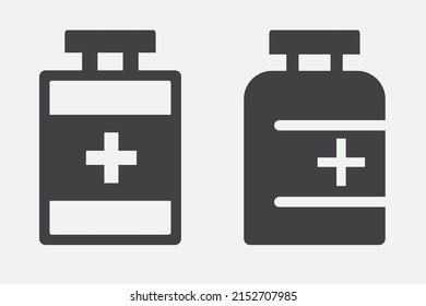 Set of Medicine Bottle icons vector