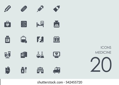 Set of medicine icons