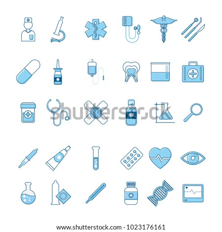 Set of medicine icons
