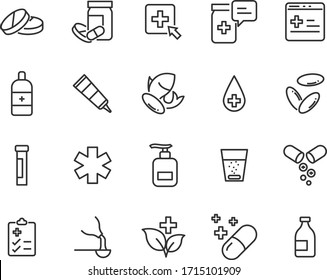 set of medicine icons, pharmacy, medical