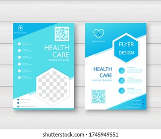 Set Medicine and science , annual report, flyer design templates design and flat icons.  healthcare, pharmacy presentation, document cover and and presentation vector illustration