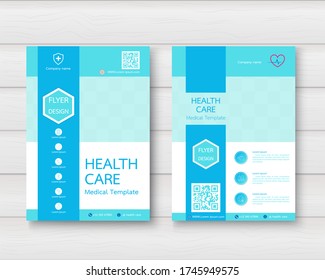 Set Medicine and science , annual report, flyer design templates design and flat icons.  healthcare, pharmacy presentation, document cover and and presentation vector illustration