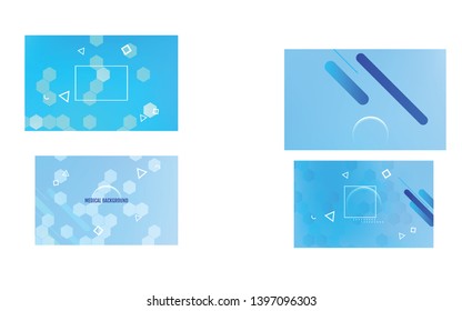 Set of Medicine and science concepts.Vector Abstract geometric backgrounds.