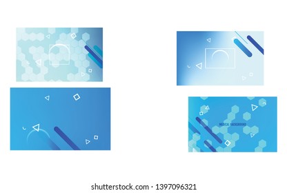 Set of Medicine and science concepts.Vector Abstract geometric backgrounds.