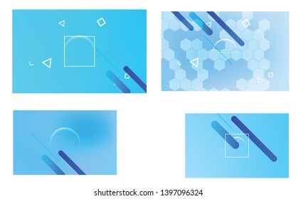 Set of Medicine and science concepts.Vector Abstract geometric backgrounds.