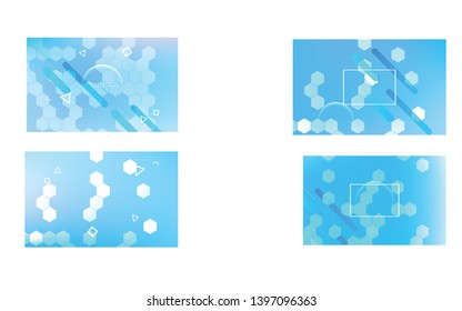 Set of Medicine and science concepts.Vector Abstract geometric backgrounds.