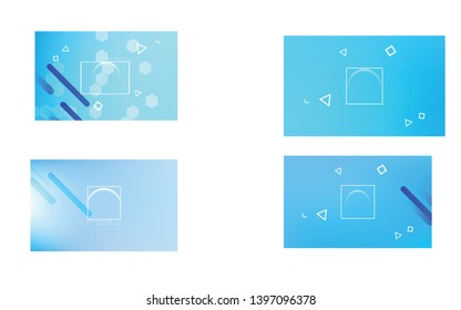 Set of Medicine and science concepts.Vector Abstract geometric backgrounds.