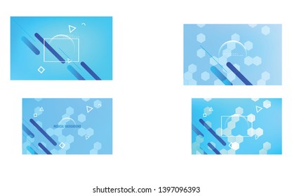 Set of Medicine and science concepts.Vector Abstract geometric backgrounds.