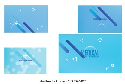 Set of Medicine and science concepts.Vector Abstract geometric backgrounds.