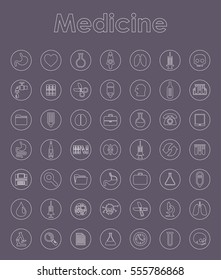 Set of medicine simple icons