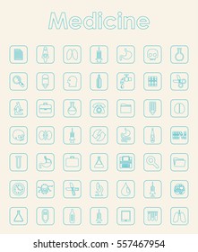 Set of medicine simple icons