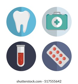 set medicine tooth pill test tube first aid