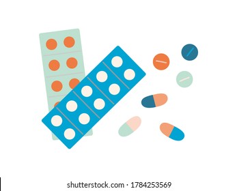 Set of medicine, vector illustration
