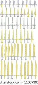 Set of medieval swords