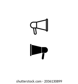 un conjunto de ilustraciones de vector megáfonos para iconos