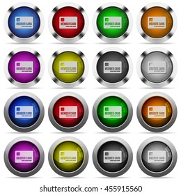 Set of Member card glossy web buttons. Arranged layer structure.