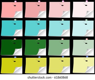 set of memo papers