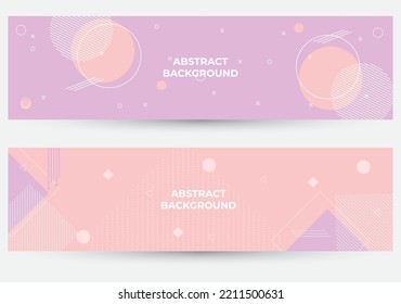 set of memphis abstract banner