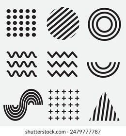 set of memphis design good for background, wallpaper and graphic design