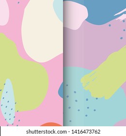 Set of memphis desing patterns, abstract creative posters. Vector illustration - eps10