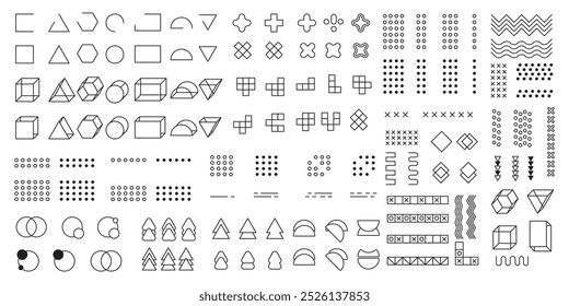 set of memphis element for background design geometric shape