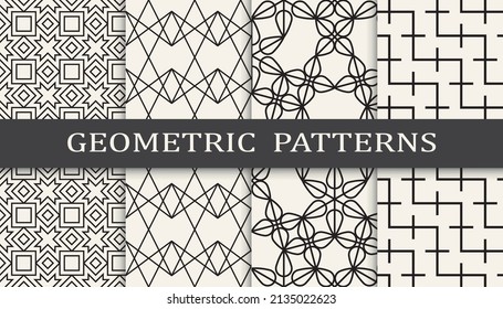 Set of memphis style seamless patterns. Abstract graphic design memphis pattern. Seamless memphis style background pattern.